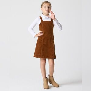 Nwt girls crew cuts Brown Corduroy adjustable straps  Dress